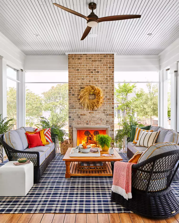 Southern Living Idea House Porch in Oriental, North Carolina by Charlotte Lucas Interior Design