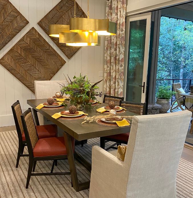 Dining Room by Susan Peace-Vernon, Tribus Interior Design in Cashiers, NC