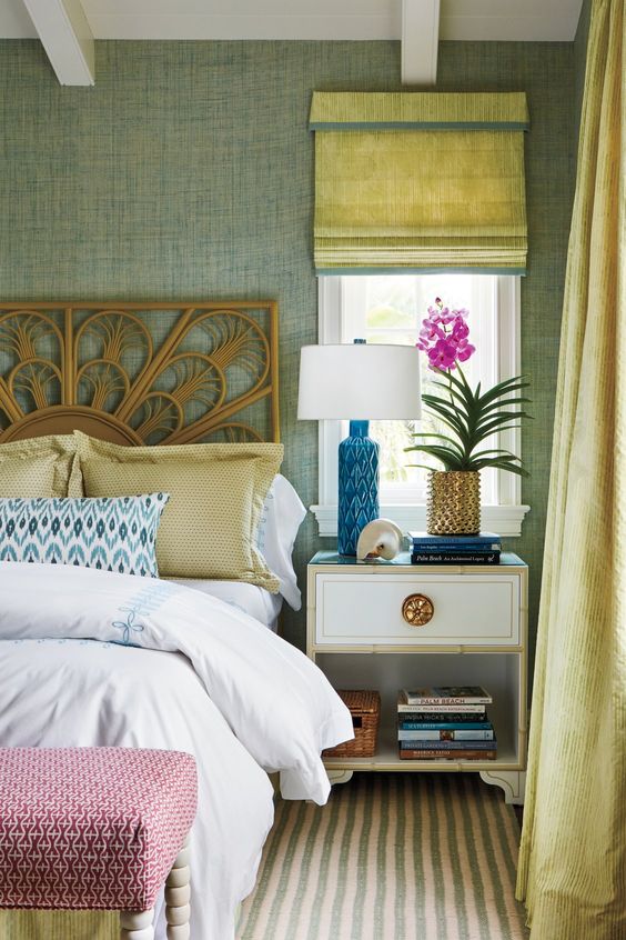 Palm Beach Bedroom by Kemble Interiors Featured in Coastal Living