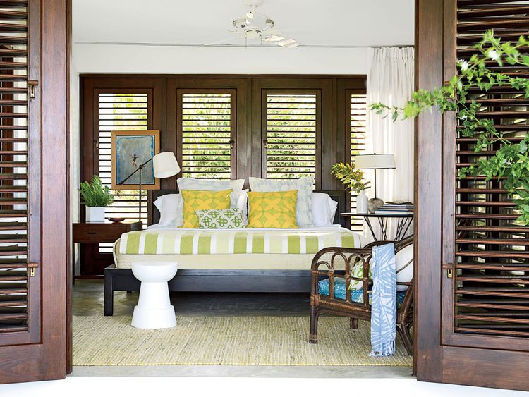 British Colonial Bedroom Featured in Southern Living Styled by Elizabeth Beeler