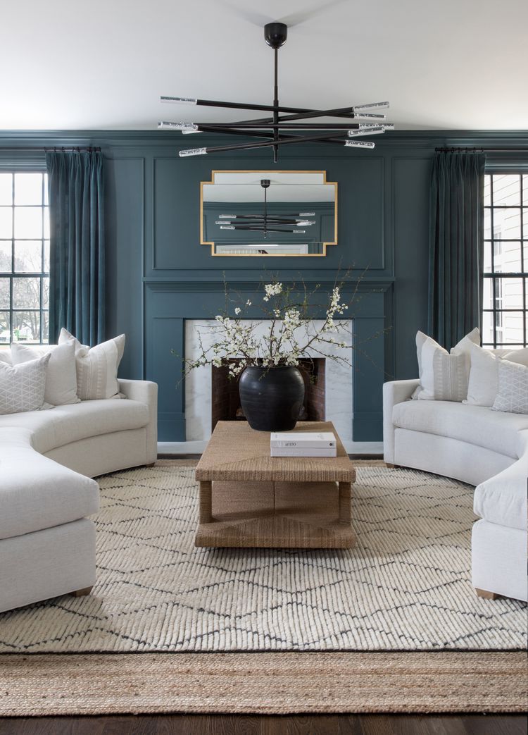 Living Room in Coastal New Jersey by Sarah Church Brady Featured in Architectural Digest