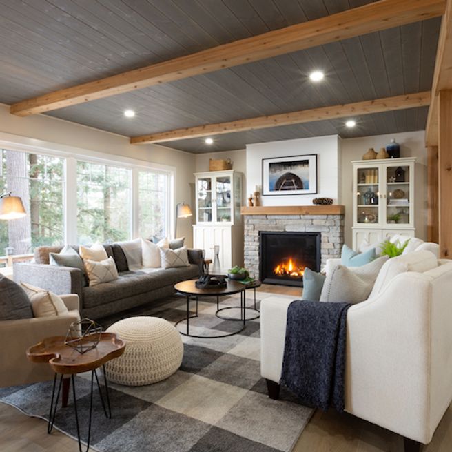 Canadian Great Room by Debra Salmoni Featured on HGTV