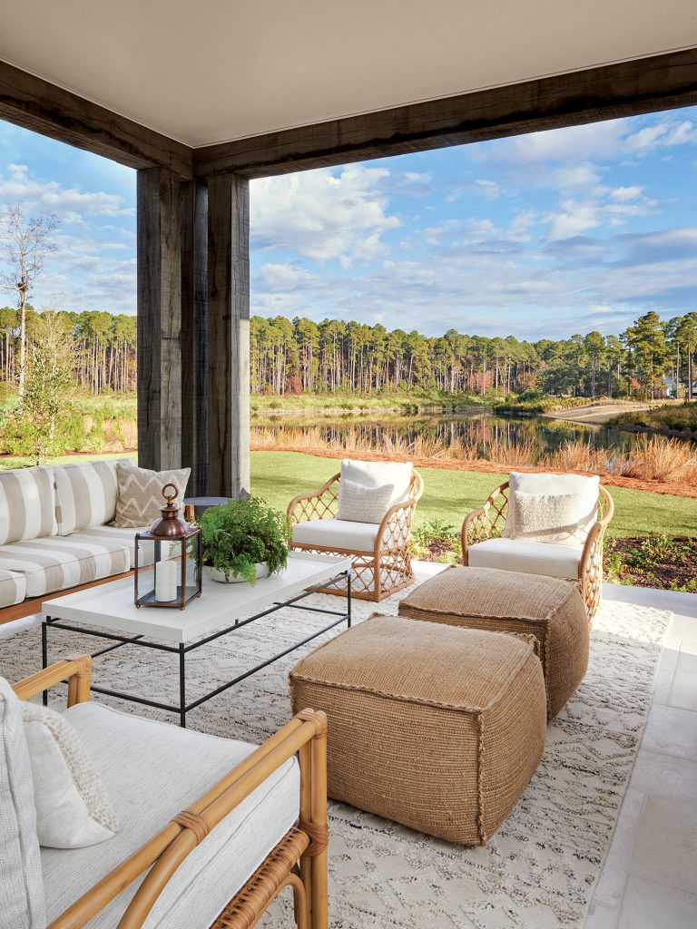 Classic Covered Porch Featured in Flower Magazine by Phoebe Howard and Nellie Howard Ossi