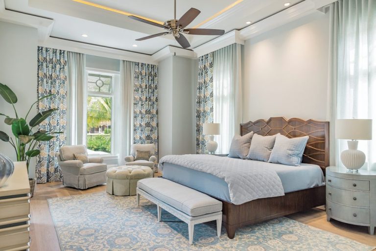 Classic Coastal Bedroom in Naples, FL by Sally Richardson Featured in Florida Design