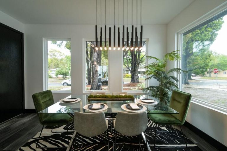 Contemporary Dining Room by Mika Kleinschmidt Featured on HGTV