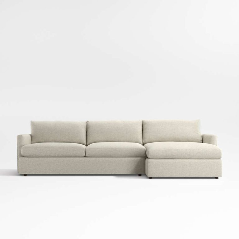 Crate and Barrel Deep 2-piece Sectional Sofa Lounge and Dupe