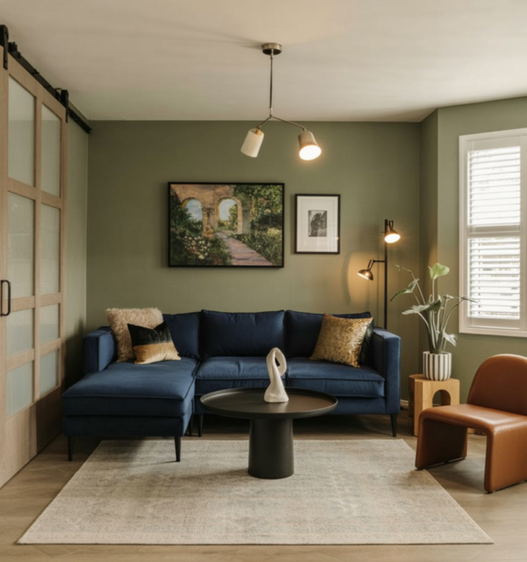 Blue and Green Living Room Color Scheme