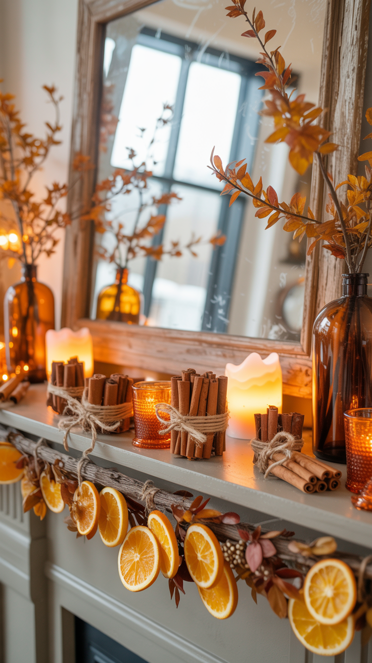 Fall Fireplace Decor Mantels