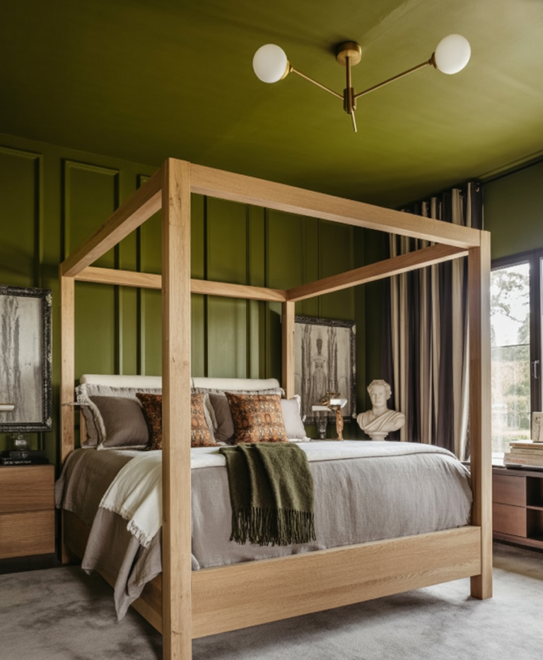 Olive Green Bedroom Color Scheme